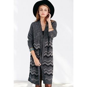 Ecote•UO•Chevron•Striped •long cardigan sweater• Size S•